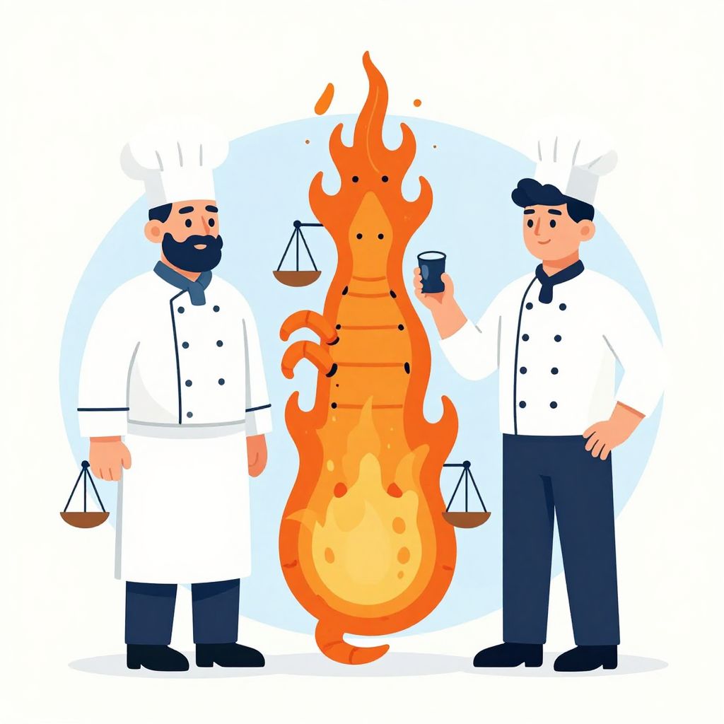天蝎座与天秤座主厨：水火交融的职场博弈与情感救赎
