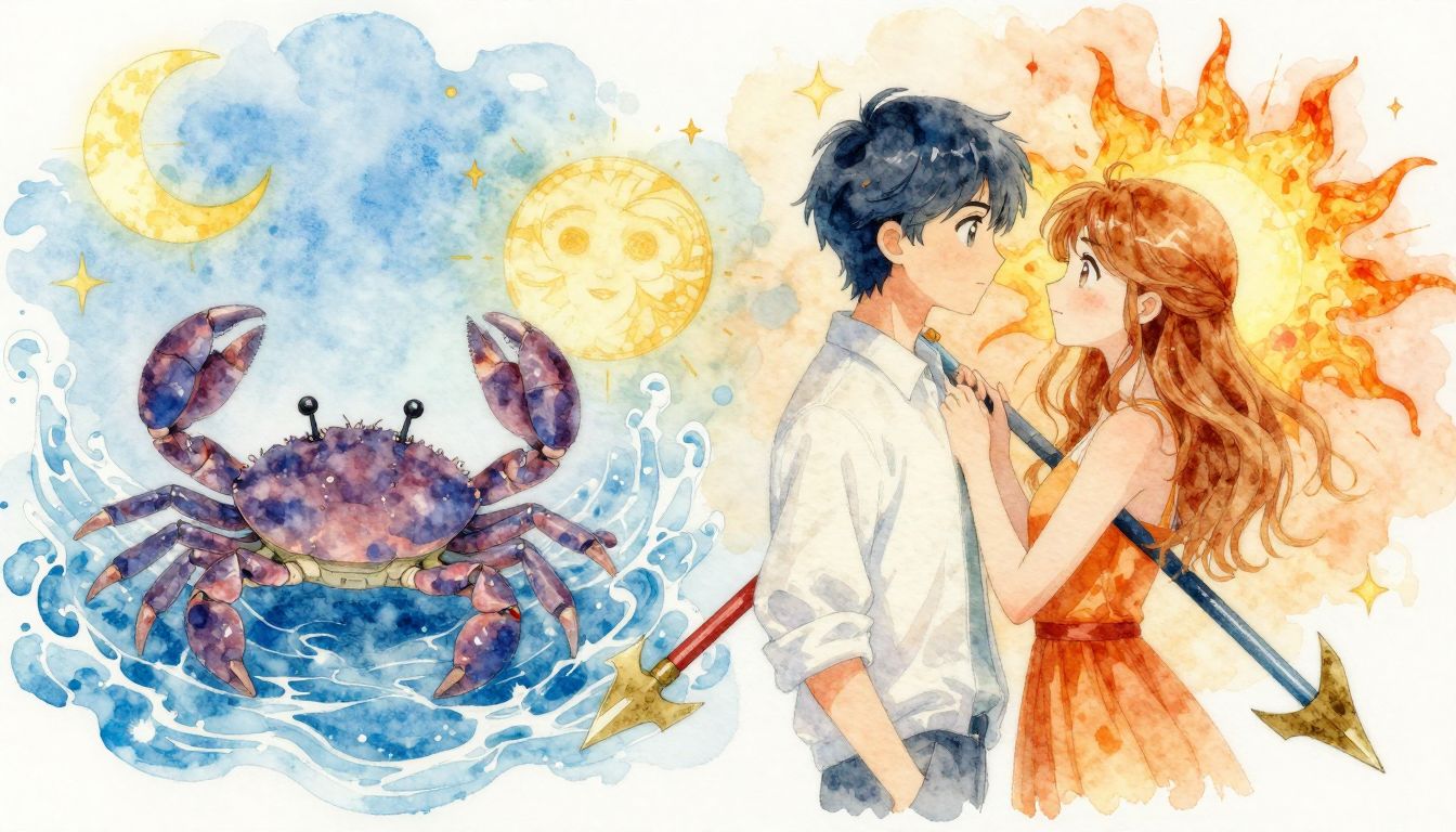 Cancer & Sagittarius: Venus Meets Sun - Love or Clash?