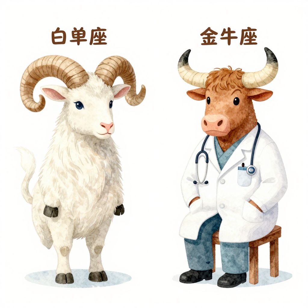 白羊座与金牛座精神科医生：冲动与理性的灵魂博弈