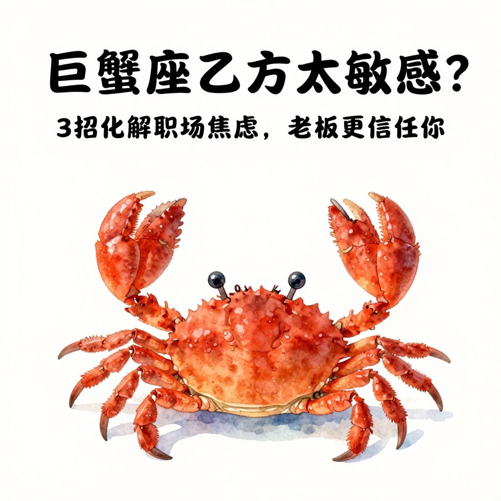 巨蟹座乙方太敏感？3招化解职场焦虑，老板更信任你