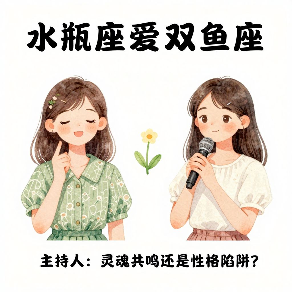 水瓶座爱上双鱼座主持人：灵魂共鸣还是性格陷阱？