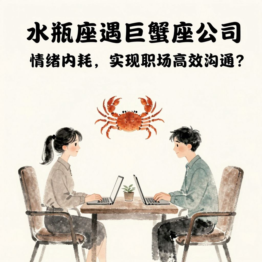水瓶座遇巨蟹座上司：如何化解情绪内耗，实现职场高效沟通？