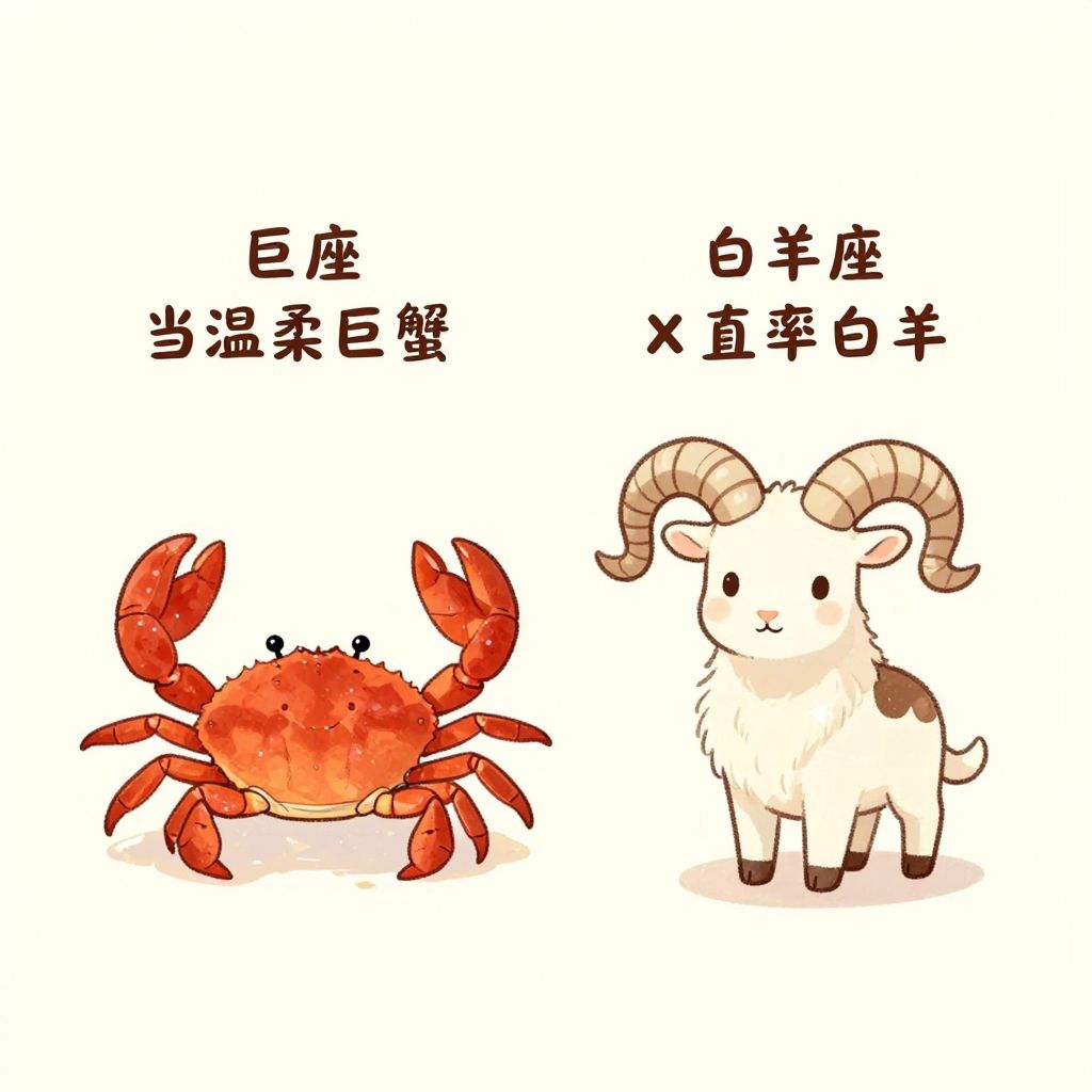 巨蟹座与白羊座老师：当温柔巨蟹遇上直率白羊，相处中的得与失