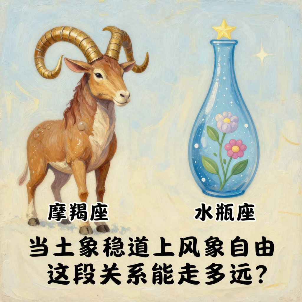 摩羯座与水瓶座：当土象稳重遇上风象自由，这段关系能走多远？