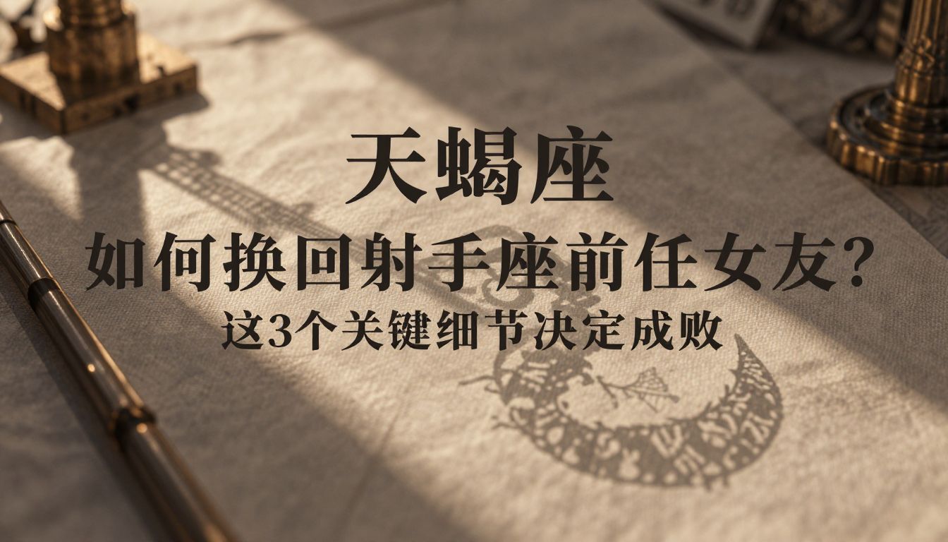 天蝎座如何挽回射手座前任女友？这3个关键细节决定成败