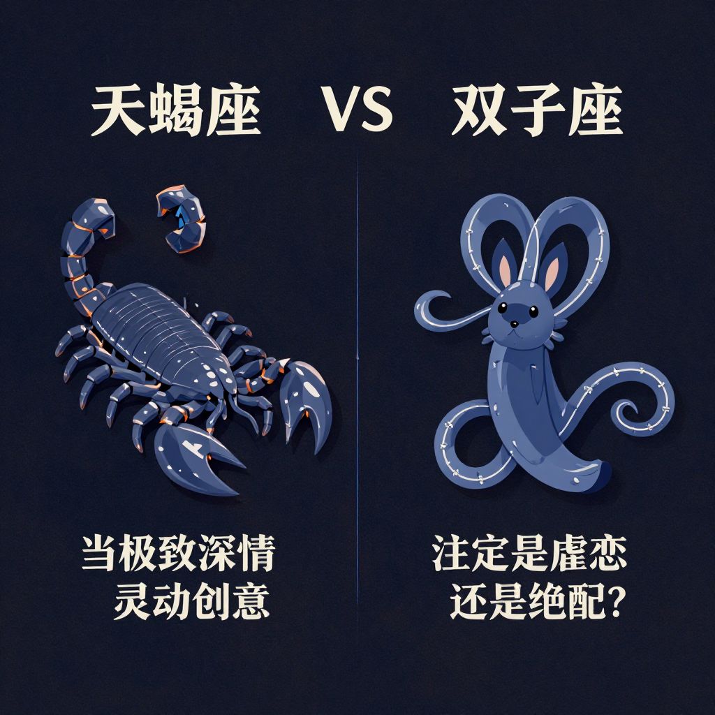 天蝎座VS双子座：当极致深情遇上灵动创意，注定是虐恋还是绝配？