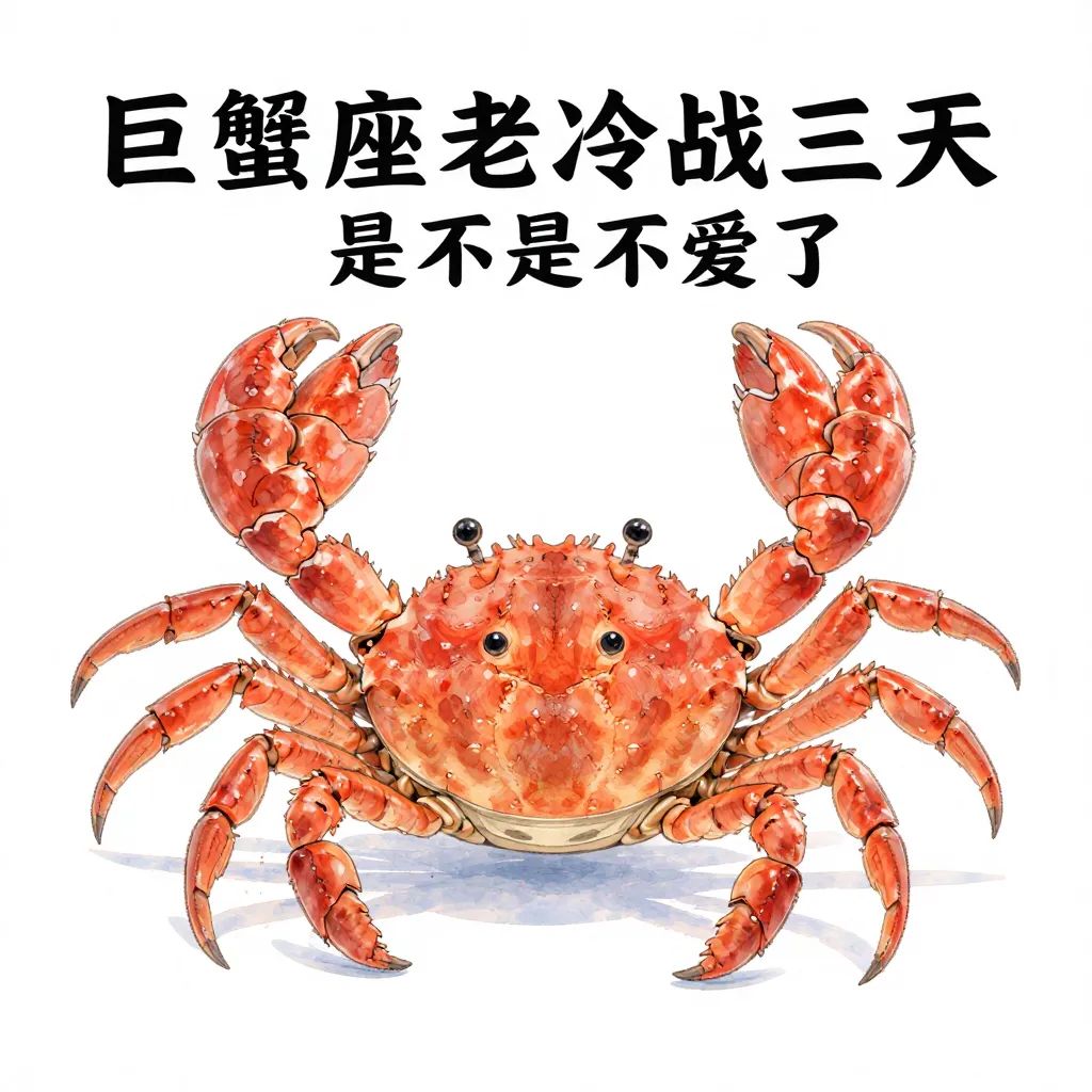 巨蟹座老公冷战三天，是不是不爱了